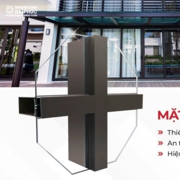 Profile  Nhôm Maxpro.JP hệ mặt dựng 65 màu nâu thu
