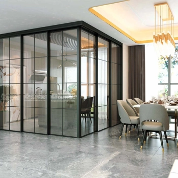 Cửa lùa Slim nối góc 90 chữ L