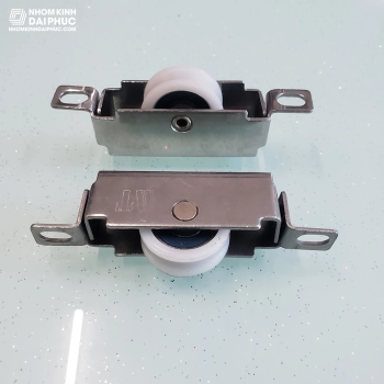 Bánh xe đơn dập rãnh inox bánh nhựa (vòng đạn Nhật) - Candy