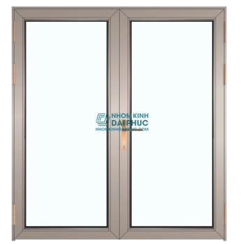 Cửa đi 2 cánh mở quay nhôm Maxpro hệ R70