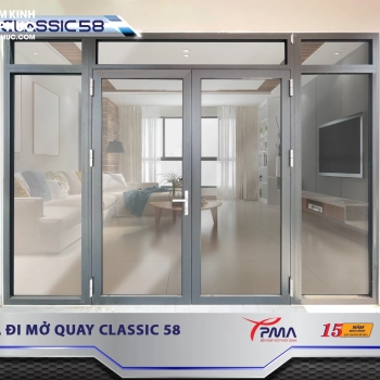Cửa đi mở quay PMA hệ Classic 58 