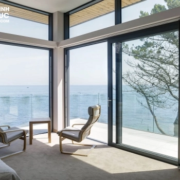 Cửa đi mở trượt nhôm Kogen