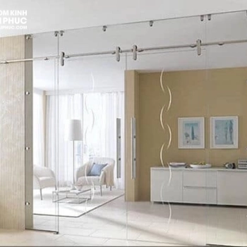 Cửa kính cường lực 2 cánh lùa