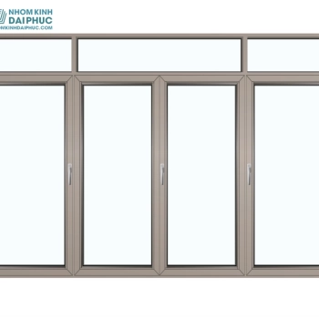 Cửa sổ 4 cánh mở quay nhôm Maxpro hệ R65