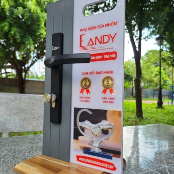 Khóa đơn điểm CANDY màu Đen Bóng/ Trắng/ Xám/ Nâu/ Đen Nhám (Tay Tam Giác hoặc Tay Cong)