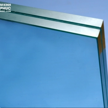 Kính phản quang màu xanh, dán an toàn 2 lớp 10.38mm