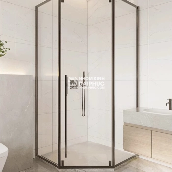 Phòng tắm kính kim cương lùa 135 độ