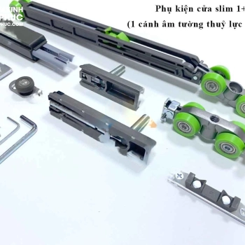 Phụ Kiện Opk. Phụ kiện cửa lùa Slim 1 cánh âm tường có nhấn