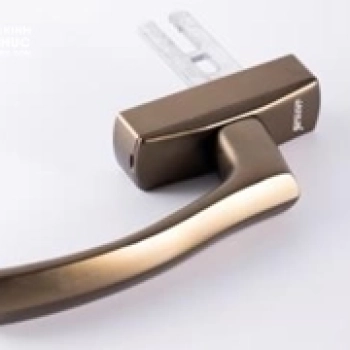 Tay quay cửa sổ Janus (tay cong lượn, lưỡi gà dùng hệ 55, 65) mã TQCS-JN