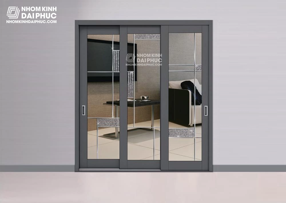Cửa đi nhôm xingfa 3 cánh mở lùa hệ 93