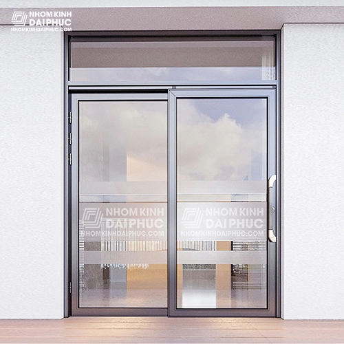 Giá cửa trượt quay 2 cánh màu nâu cà phê 2,6 triệu/m2