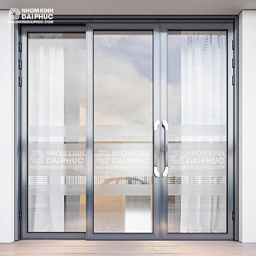 Giá cửa trượt quay 3 cánh màu xám 2,7 triệu/m2