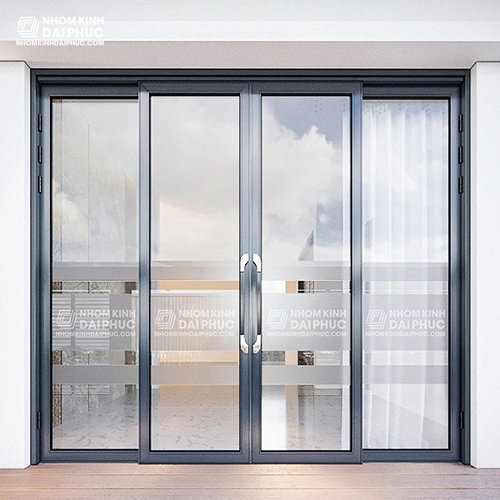 Giá cửa trượt quay 4 cánh màu xám 2,4 triệu/m2