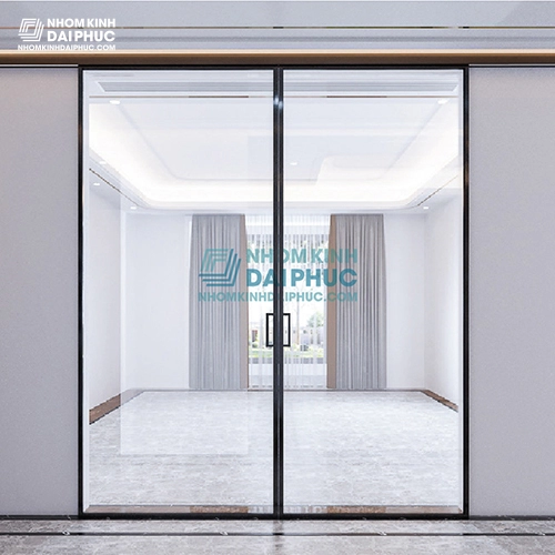 Giá cửa trượt Slim 2 cánh lùa sang 2 bên tường 3,3 triệu/m2