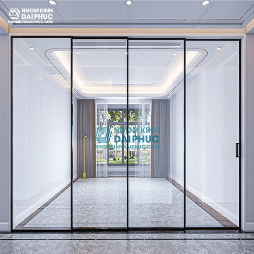 Giá cửa trượt Slim 4 cánh, 3 cánh lùa 1 cánh cố định 3,3 triệu/m2