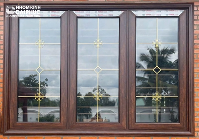 Cửa Sổ Nhôm Owin Màu Vân Gỗ Trắc