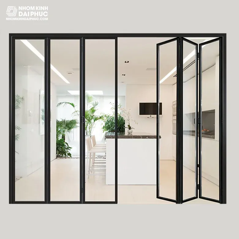 Giá cửa xếp trượt Slim 4 triệu/m2