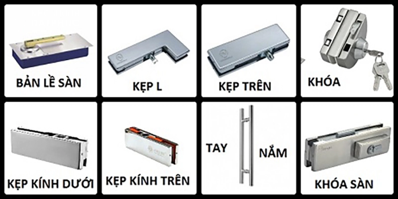 Phụ kiện cửa kính cường lực