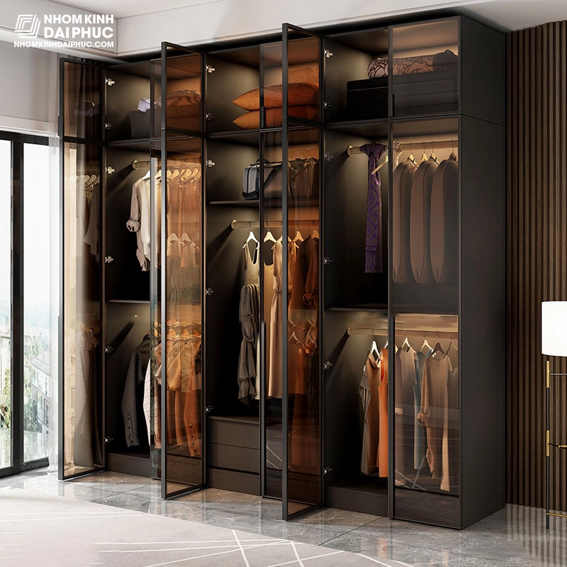 Tủ cánh kính mở quay