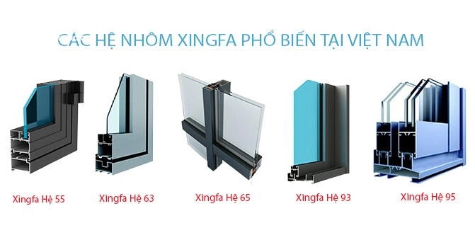 Các hệ cửa nhôm Xingfa phổ biến hiện nay