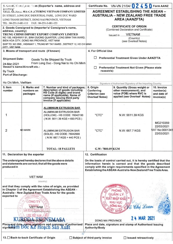 Chứng chỉ nhôm Maxpro.JP