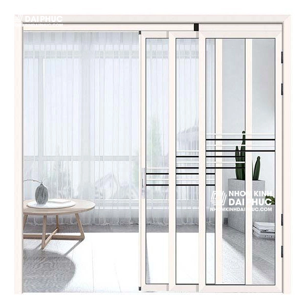 Cửa nhôm trượt quay Sllim 3 cánh