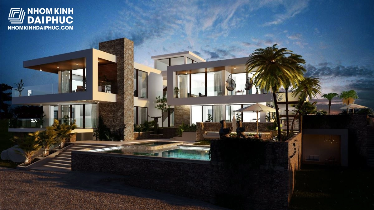 Cửa nhôm cao cấp Civro cho villa cao cấp