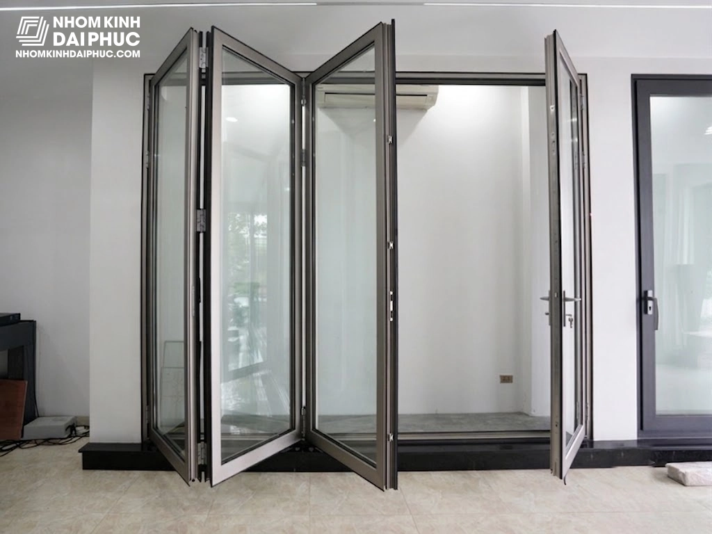 Đa dạng các quy cách mở xếp trượt tùy biến theo diện tích