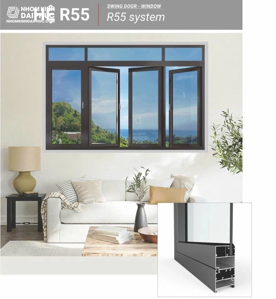 Cửa Nhôm Maxpro hệ 55