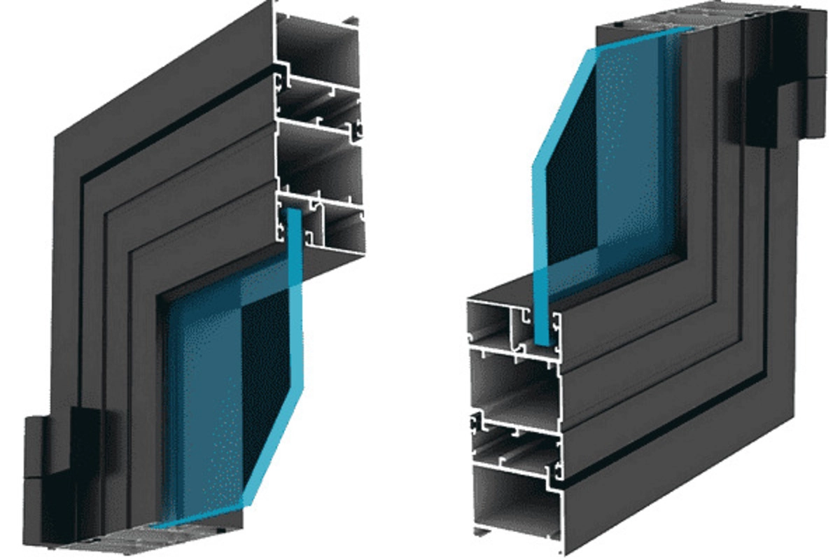Mặt cắt profile nhôm Xingfa hệ 55 với sự khác biệt rõ rệt về độ dày