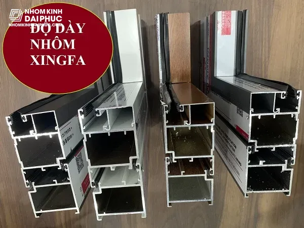 Mặt cắt ngang của thanh nhôm dày 2.0mm