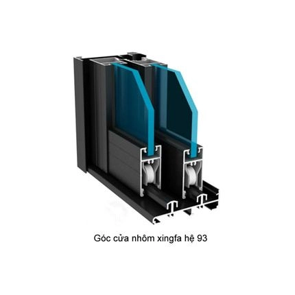 Mặt cắt profile nhôm hệ 93 với độ dày 2.0mm