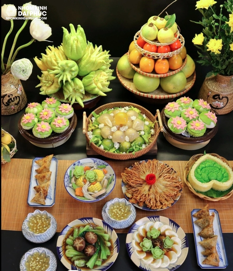 Mâm cúng chay rằm tháng chạp