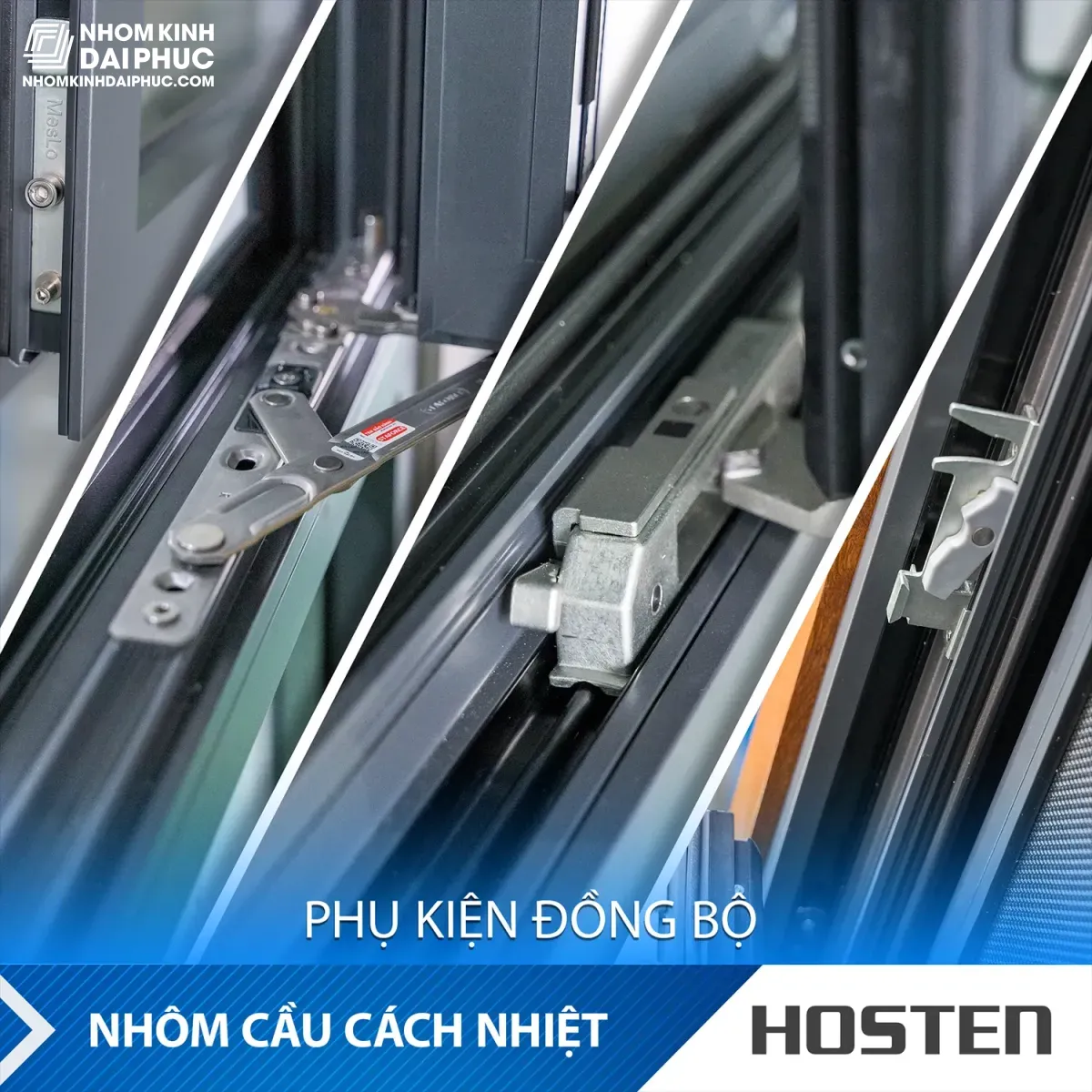 Nhôm cầu cách nhiệt HOSTEN đồng bộ phụ kiện