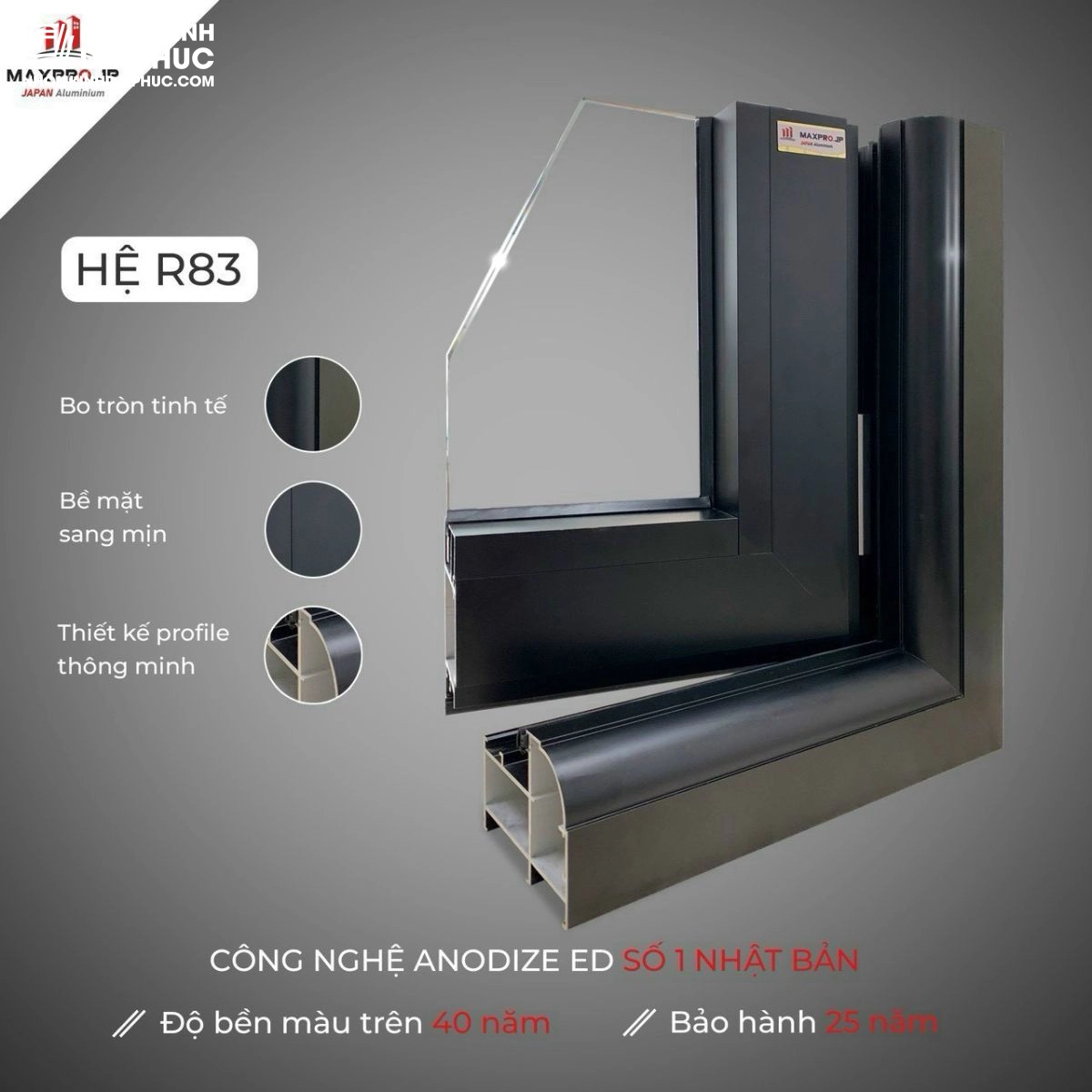 Nhôm Maxpro Màu Đen