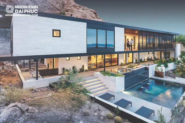 Công Trình Thiết Kế Hiện Đại Với Cửa Nhôm Maxpro