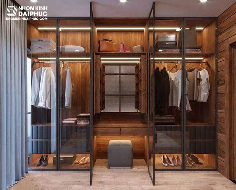 Mẫu tủ áo cánh kính