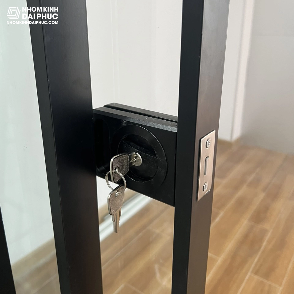 Khóa cửa lùa slim có chìa