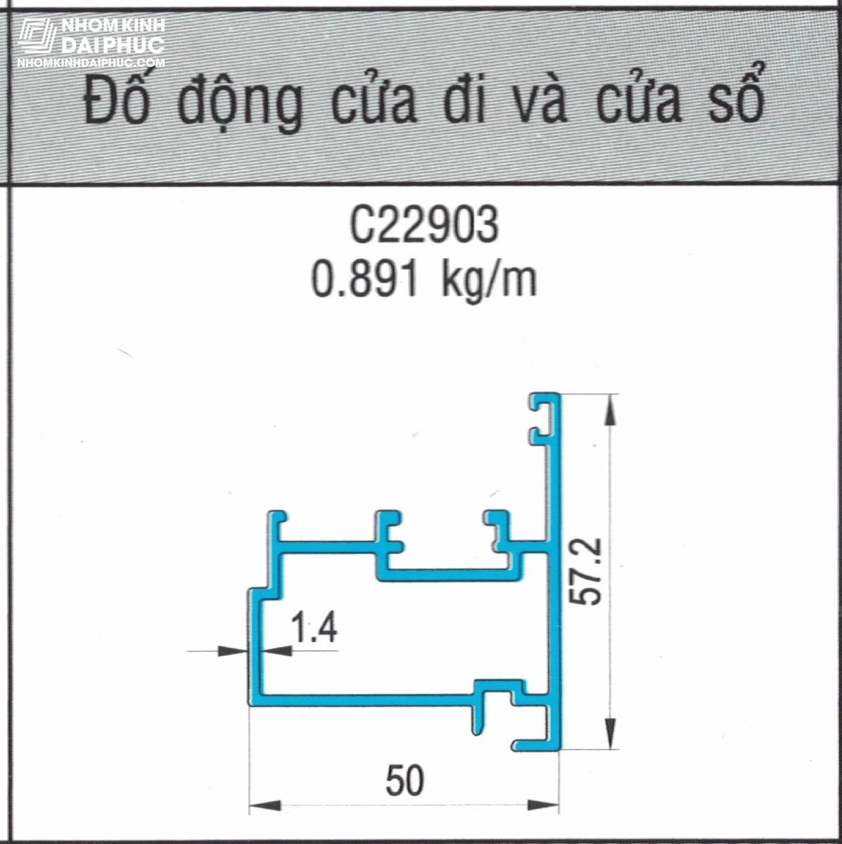 Đố động dùng chung cho cửa đi & cửa sổ C22903