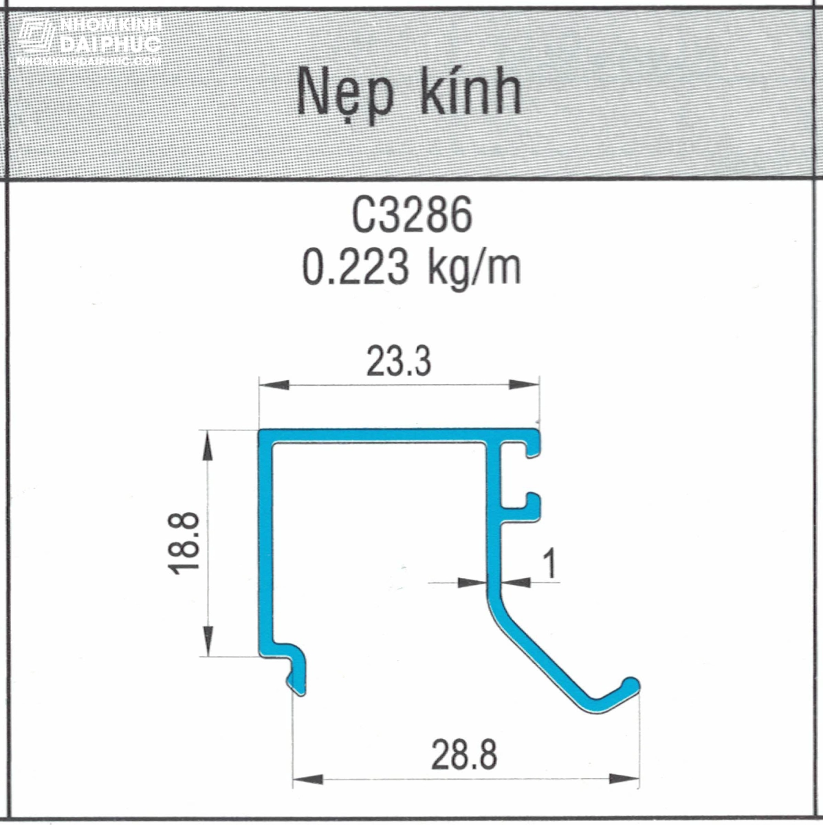 Nẹp kính hộp C3286