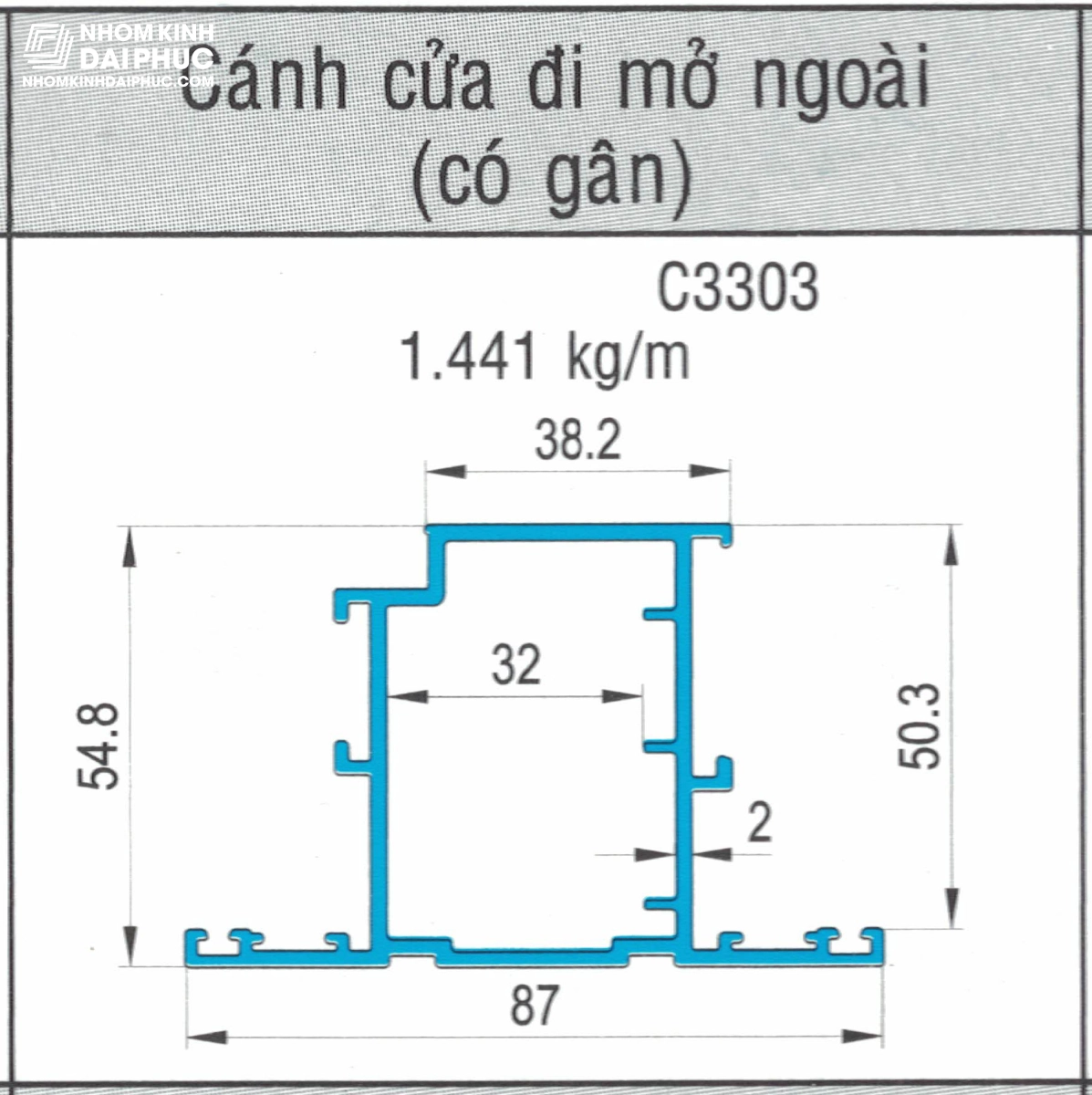 Cánh cửa đi mở ra C3303