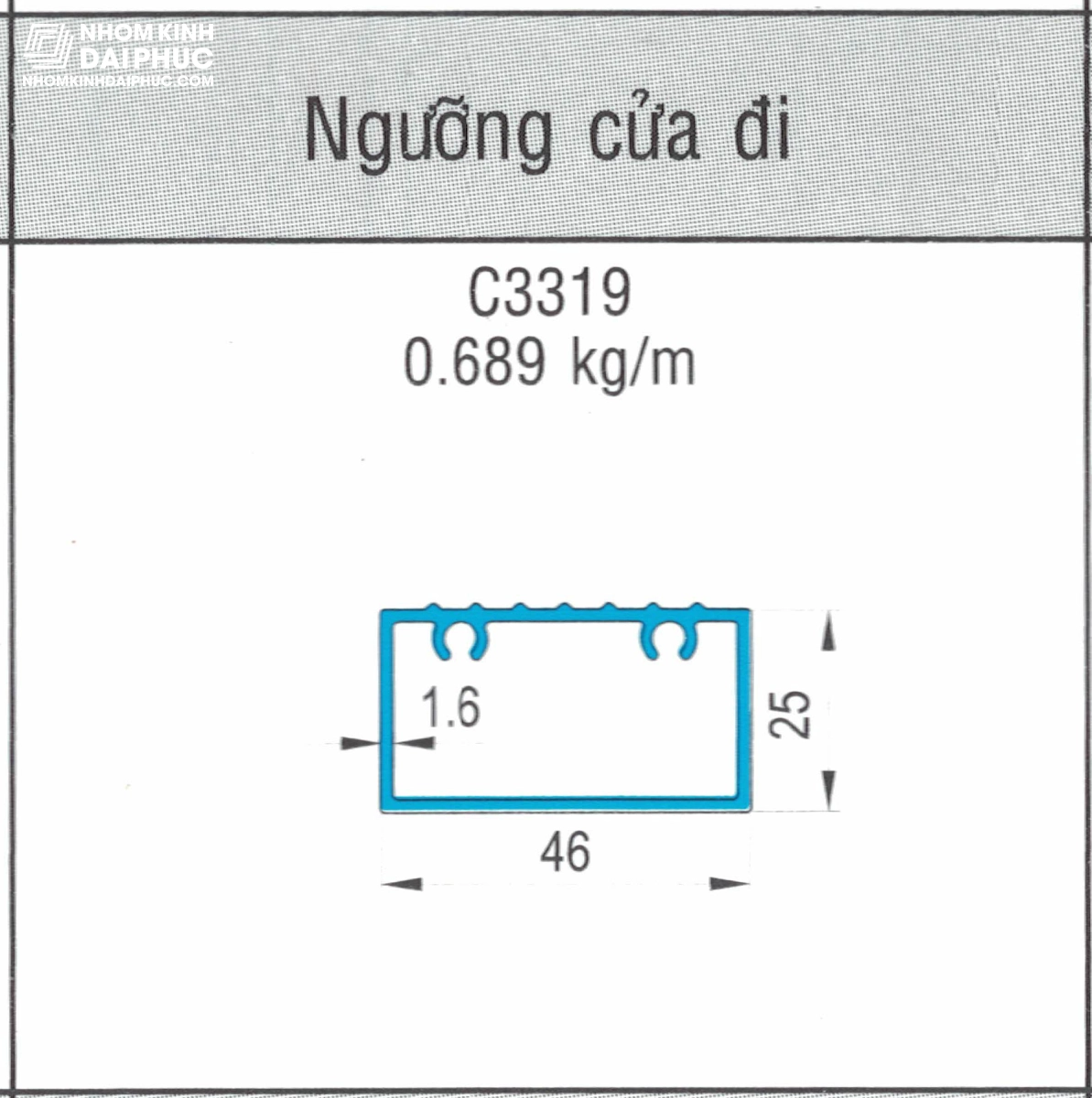 Ngưỡng cửa đi C3319