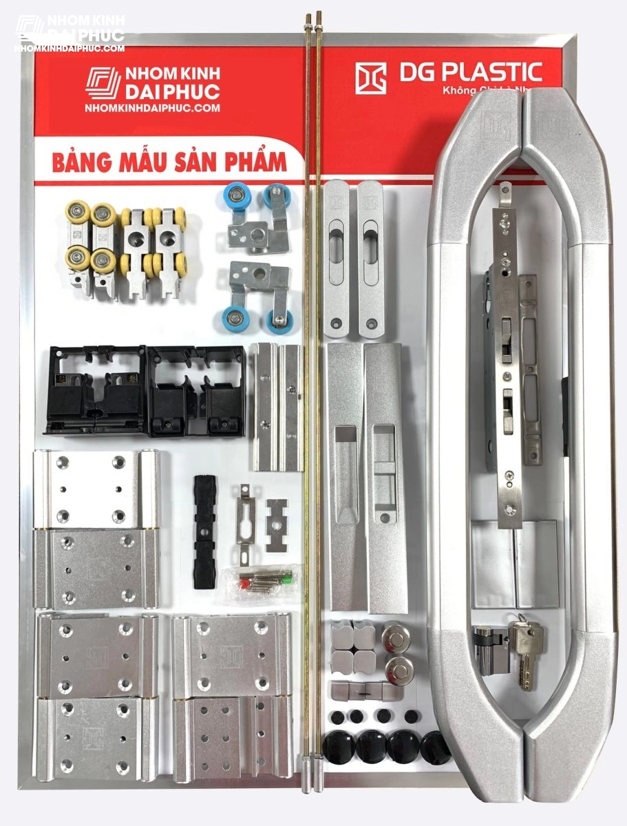 Phụ kiện cửa trượt quay màu trắng Phụ kiện cửa trượt quay màu trắng