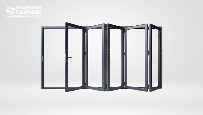 Cửa đi xếp trượt 5 cánh