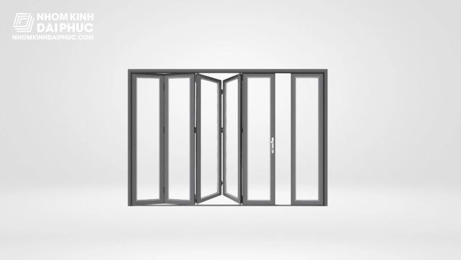Cửa đi xếp trượt 6 cánh