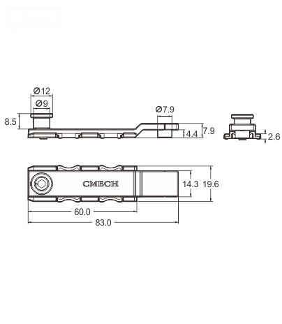 Đầu khóa biên chịu lực Cmech có núm thắt DK1