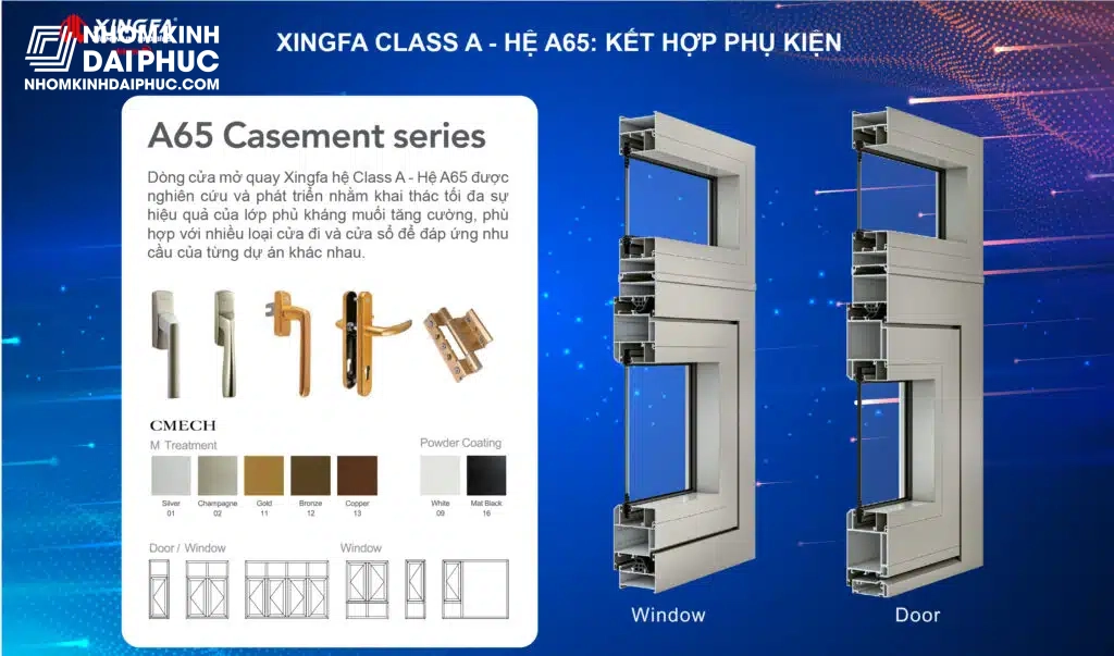 Profile Nhôm Xingfa Class A Hệ 65