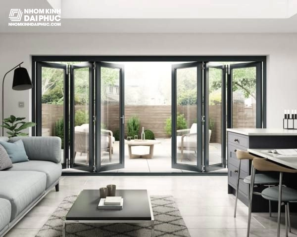 Cửa xếp trượt 6 cánh