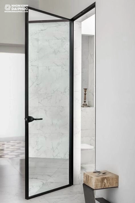 Cửa nhôm slim 1 cánh mở quay