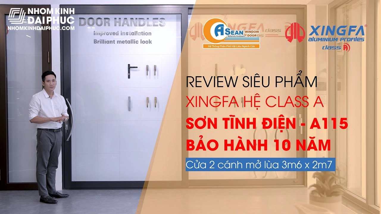 Chất Lượng Cửa Đi Mở Trượt Nhôm Xingfa Class A Hệ A115